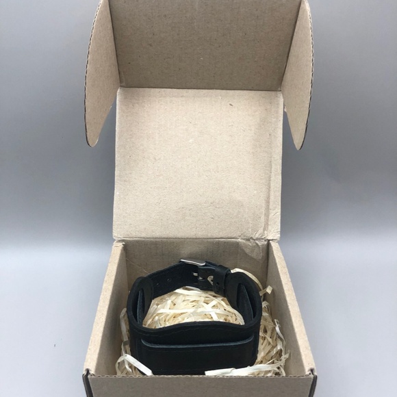 Black Leather Retro Watchband - Pride & Bright NIB - Picture 4 of 5